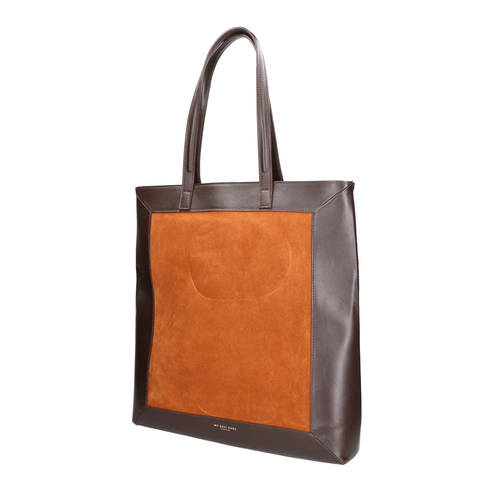 Borsa a mano da donna Pelle e Camoscio MYB-6023-FW-0307 CUOIO My Best Bag