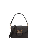 Borsa a Spalla in 100% Pu Vegan Leather Nero