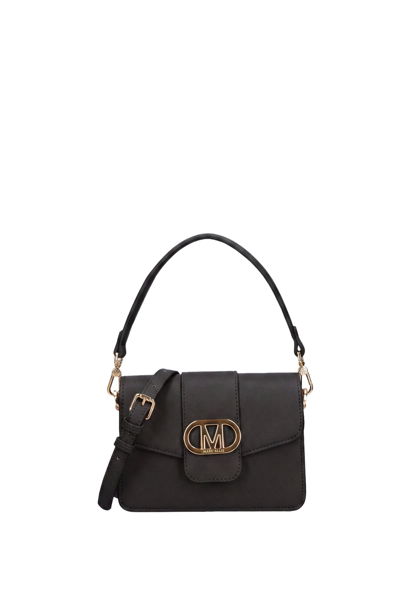 Borsa a Spalla in 100% Pu Vegan Leather Nero
