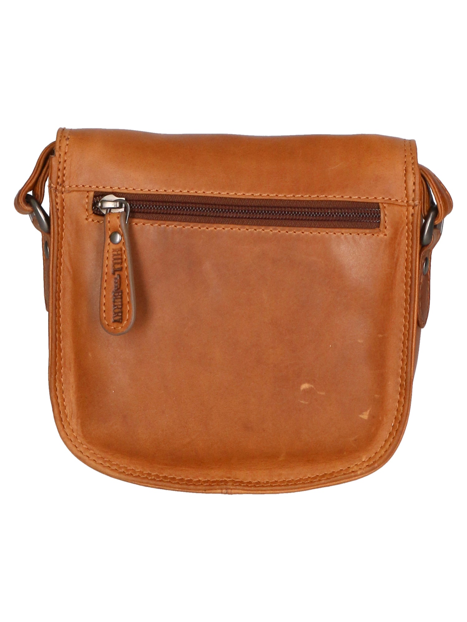 Borsa a tracolla da uomo in vera pelle RFID HILB-871-COGNAC CUOIO Hill Burry