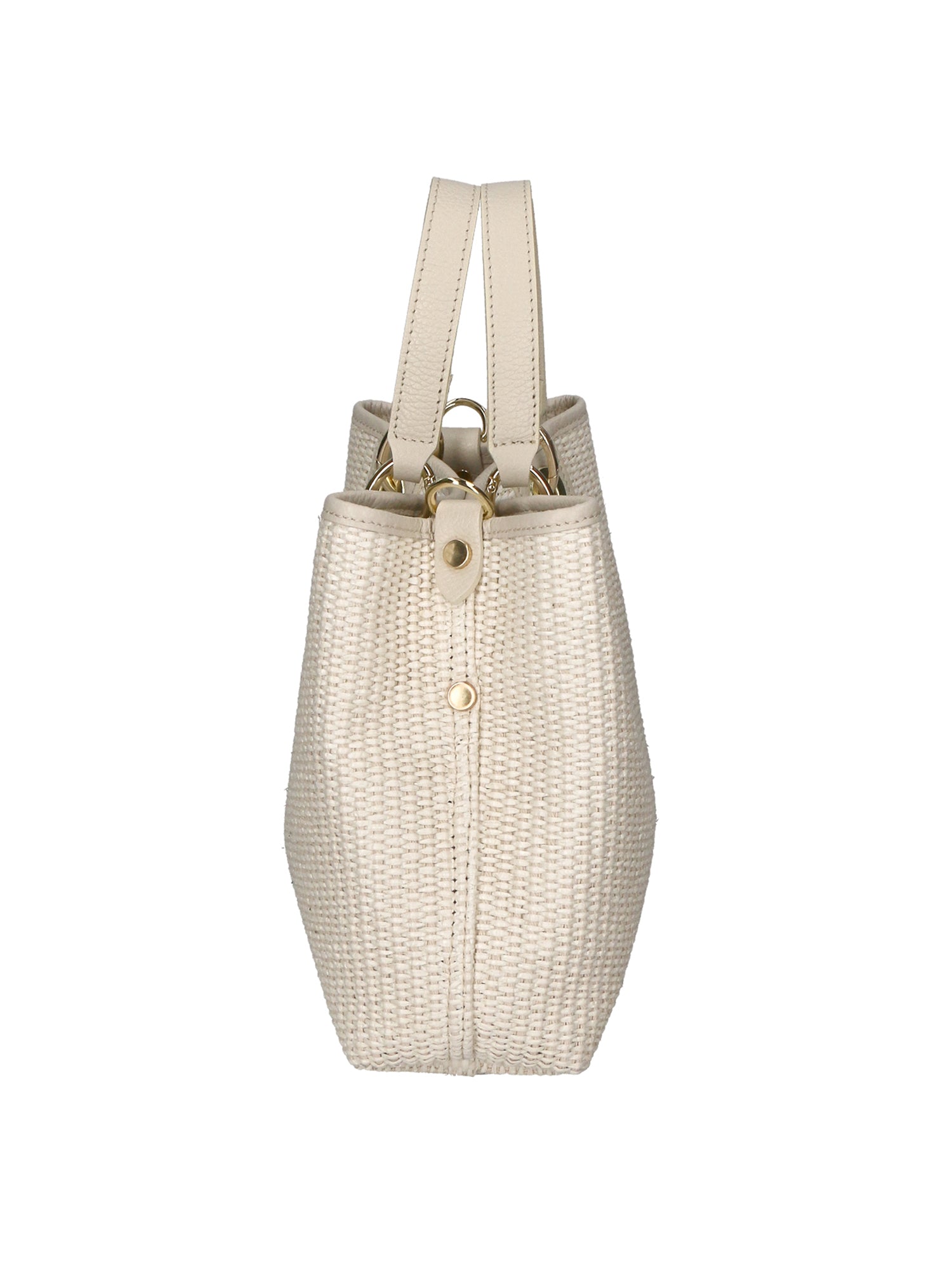 Borsa a mano da donna Paglia & Pelle MYB-05167-SS-148+D37 LATTE My Best Bag