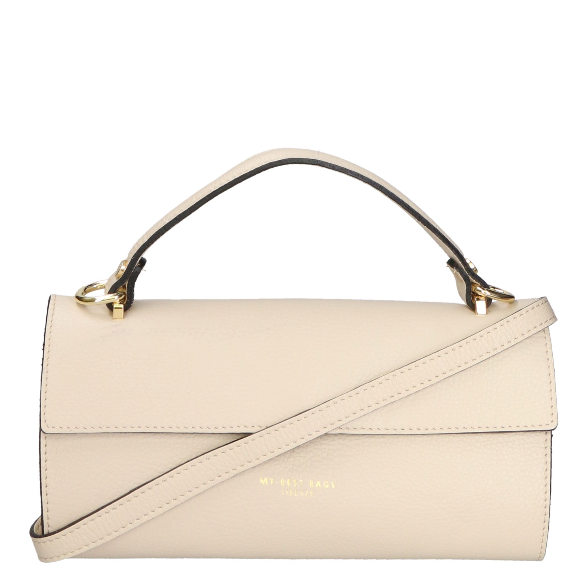 Borsa a mano da donna 100% vera pelle MYB-6035-FW-D37 LATTE MILK My Best Bag