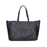 Lorella Borsa a spalla da donna Vera pelle croco 06499-013 BLU NAVY Gave Lux