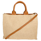Borsa a mano da donna Misto pelle e tessuto MYB-05117-SS-141+S44 CUOIO My Best Bag
