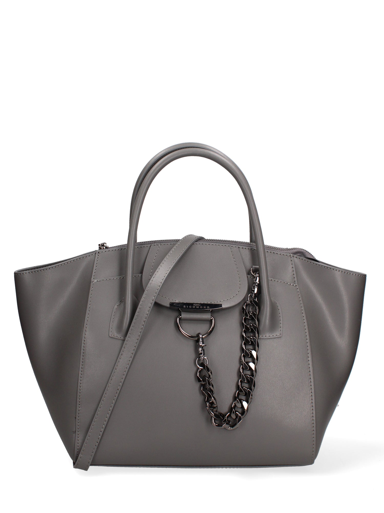 Borsa a mano da donna 100% vera pelle JR-W-1101LBX-D. GREY-CDF John Richmond