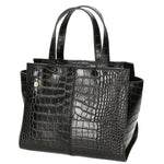 Ariana Borsa a mano da donna Vera pelle stampata cocco 05435-C28 NERO Gave Lux