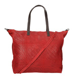 Emerenziana Borsa a spalla da donna Vera pelle 80058-ROSSO Gave Lux