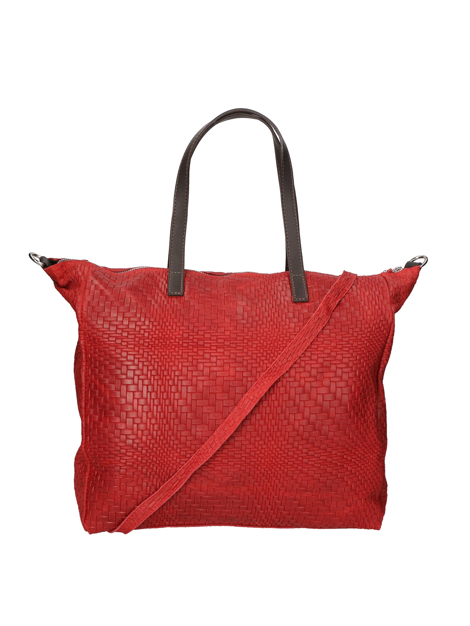 Emerenziana Borsa a spalla da donna Vera pelle 80058-ROSSO Gave Lux