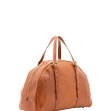 Borsa da viaggio unisex in vera pelle 100% cotone 4589-MIELE Alessia Firenze