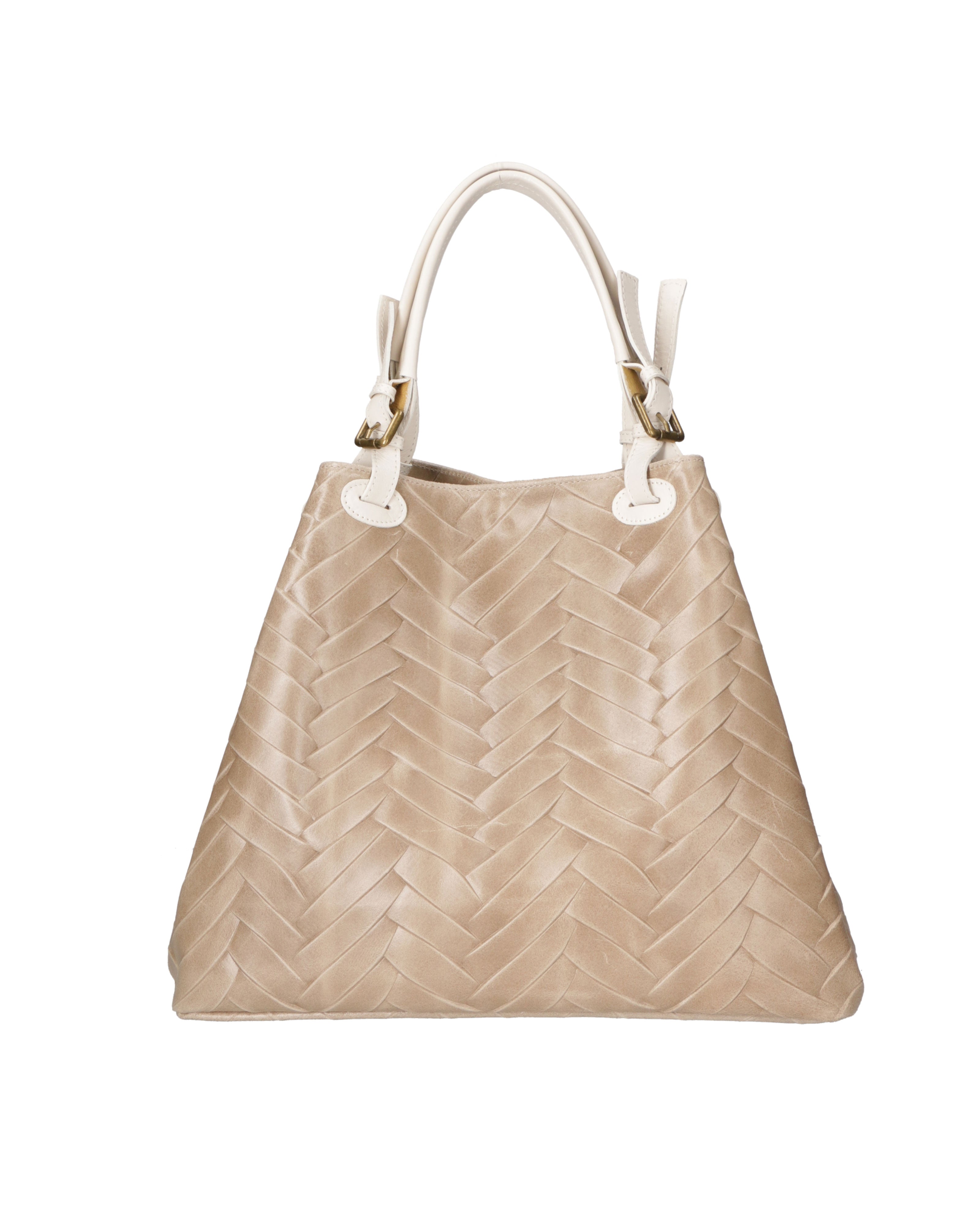 Crystalline Chic Borsa a spalla da donna Vera pelle 03631-004 TAUPE Chiara Ferretti