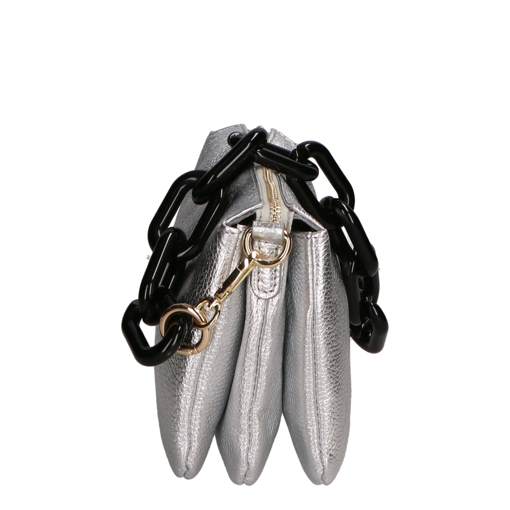 Borsa a tracolla da donna Vera pelle MYB-7024-SS-DL1 SILVER My Best Bag