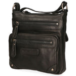 Borsa a tracolla da uomo Vera pelle RFID HILB-15118-NERO Hill Burry