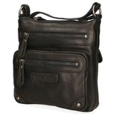 Borsa a tracolla da uomo Vera pelle RFID HILB-15118-NERO Hill Burry