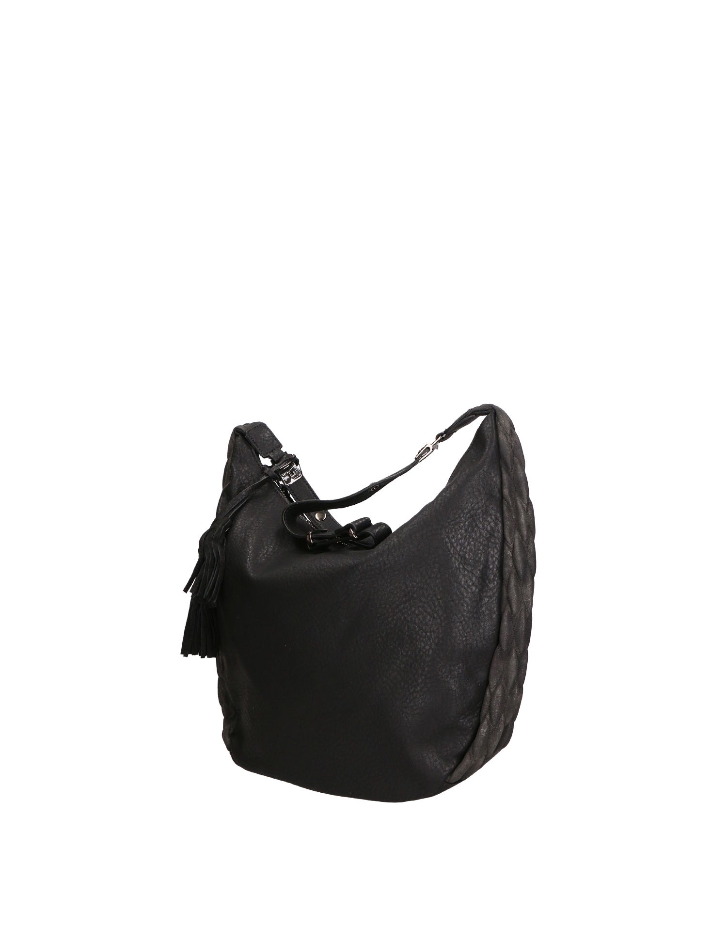Silvana Elite Borsa a spalla donna Misto nylon e pelle LK0265-NERO Gave Lux