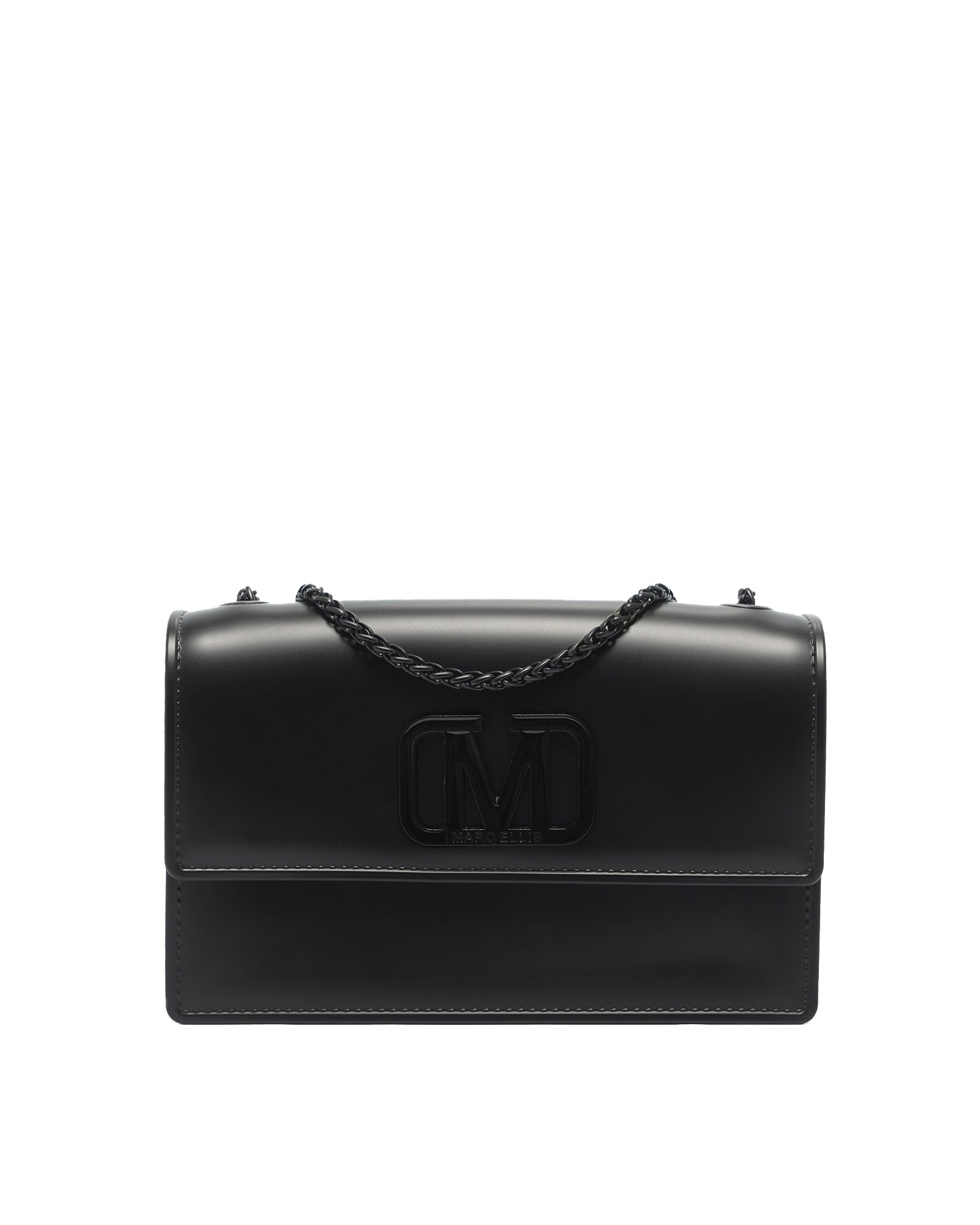 Borsa a mano da donna 100% Pvc FLAT SUPERMEE M-BLACK Marc Ellis