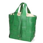 Borsa a mano da donna Vera pelle MYB-7055-SS-VERDE+BEIGE My Best Bag