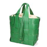 Borsa a mano da donna Vera pelle MYB-7055-SS-VERDE+BEIGE My Best Bag