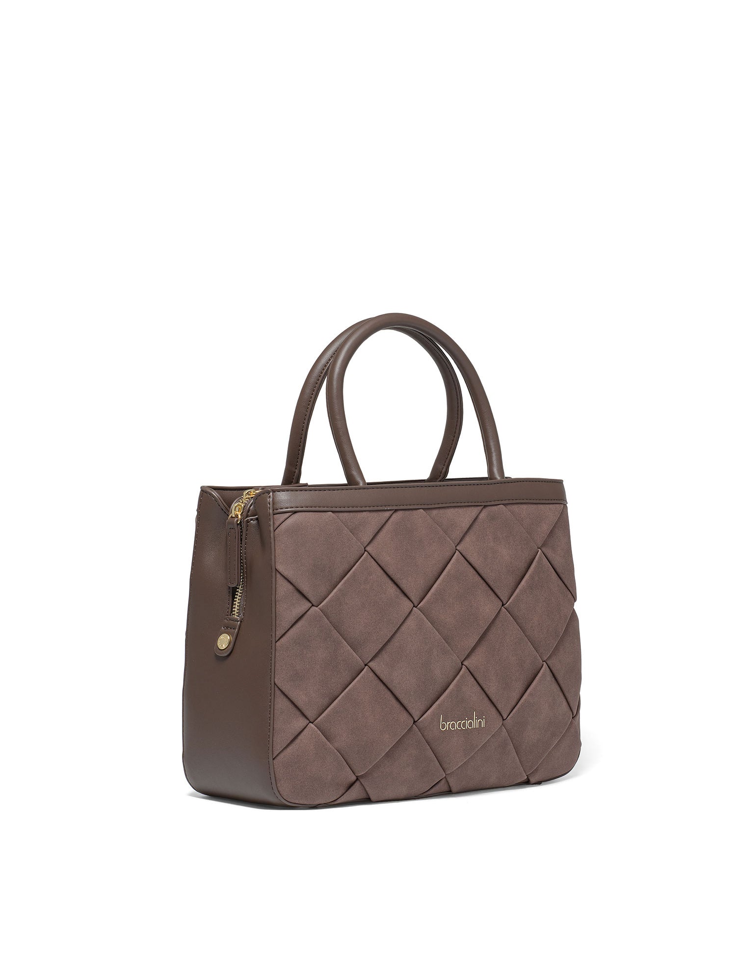 Aurelia Pro Borsa a mano da donna 100% Poliuretano B17071-MARRONE Braccialini