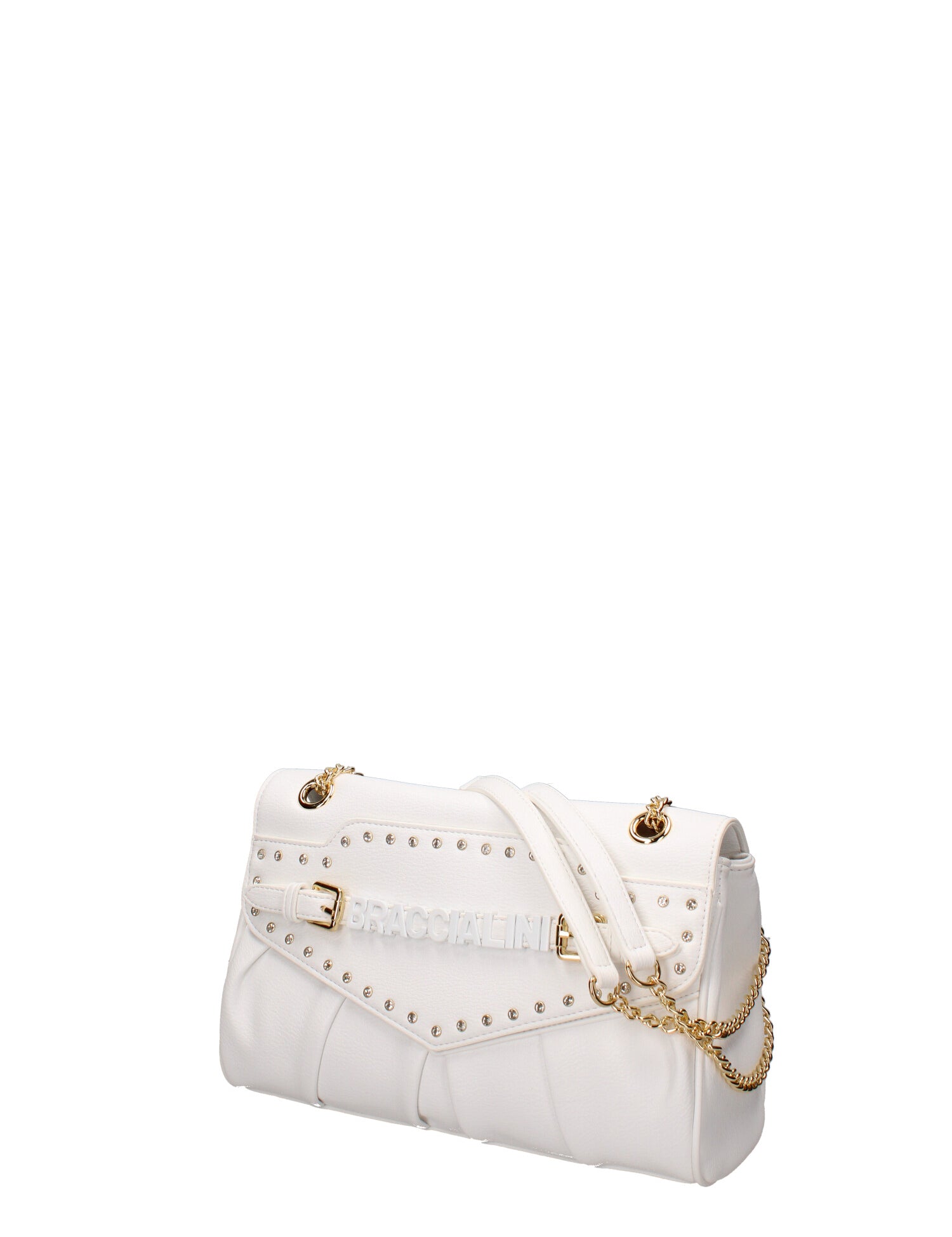Elora Elite Borsa a spalla da donna 100% poliuretano B17131-BIANCO Braccialini