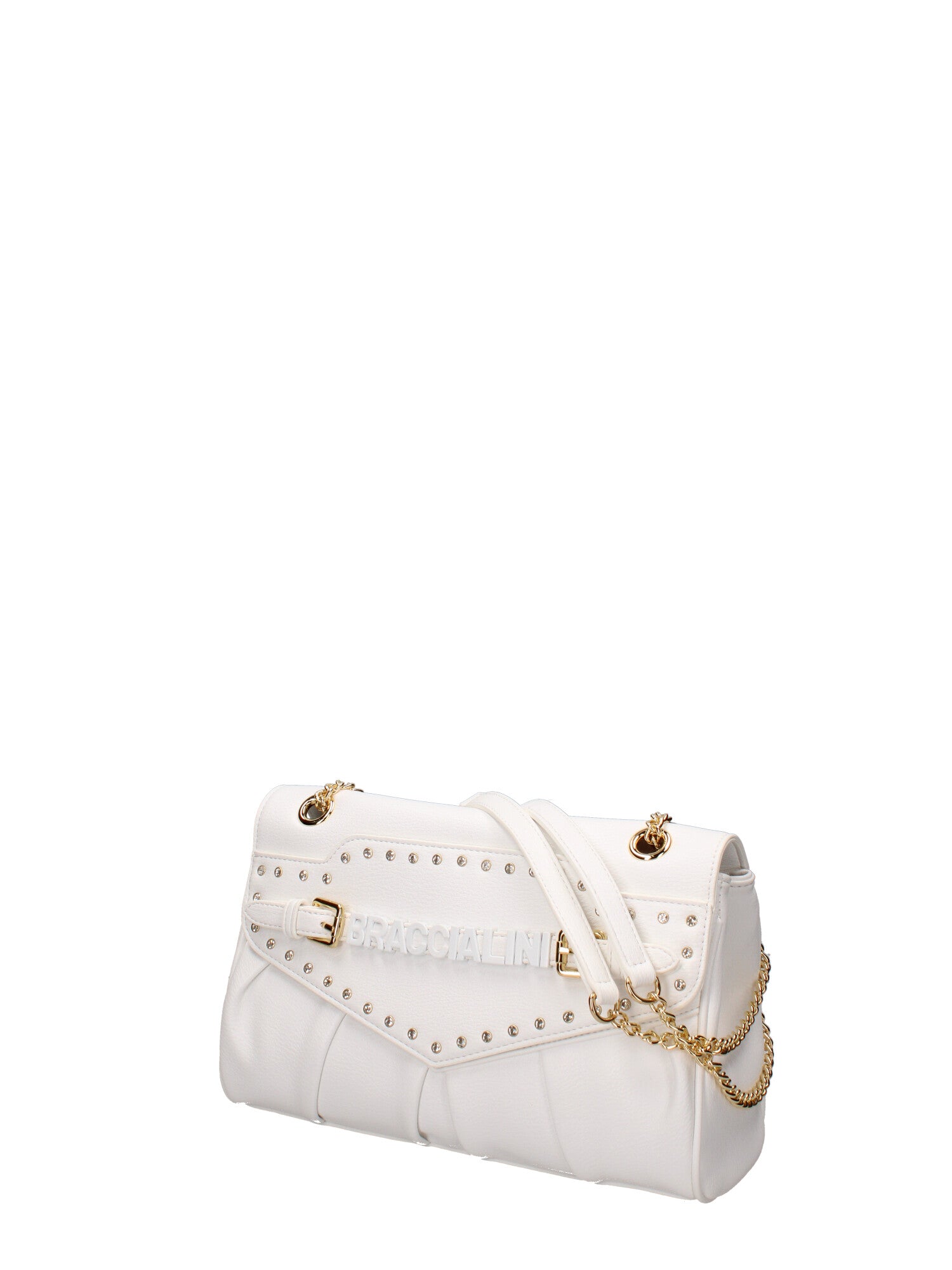 Elora Elite Borsa a spalla da donna 100% poliuretano B17131-BIANCO Braccialini