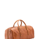 Borsa da viaggio unisex in vera pelle 100% cotone 4514-MIELE Alessia Firenze