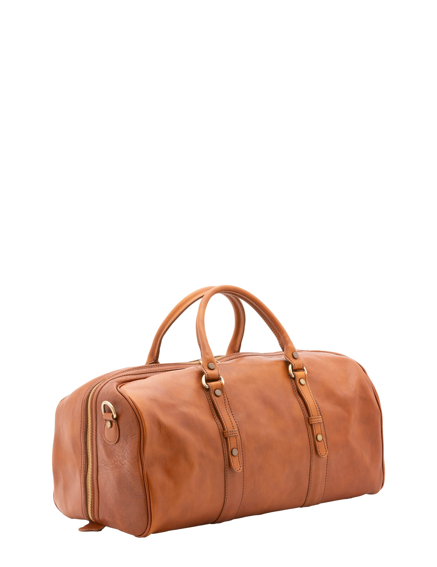 Borsa da viaggio unisex in vera pelle 100% cotone 4514-MIELE Alessia Firenze