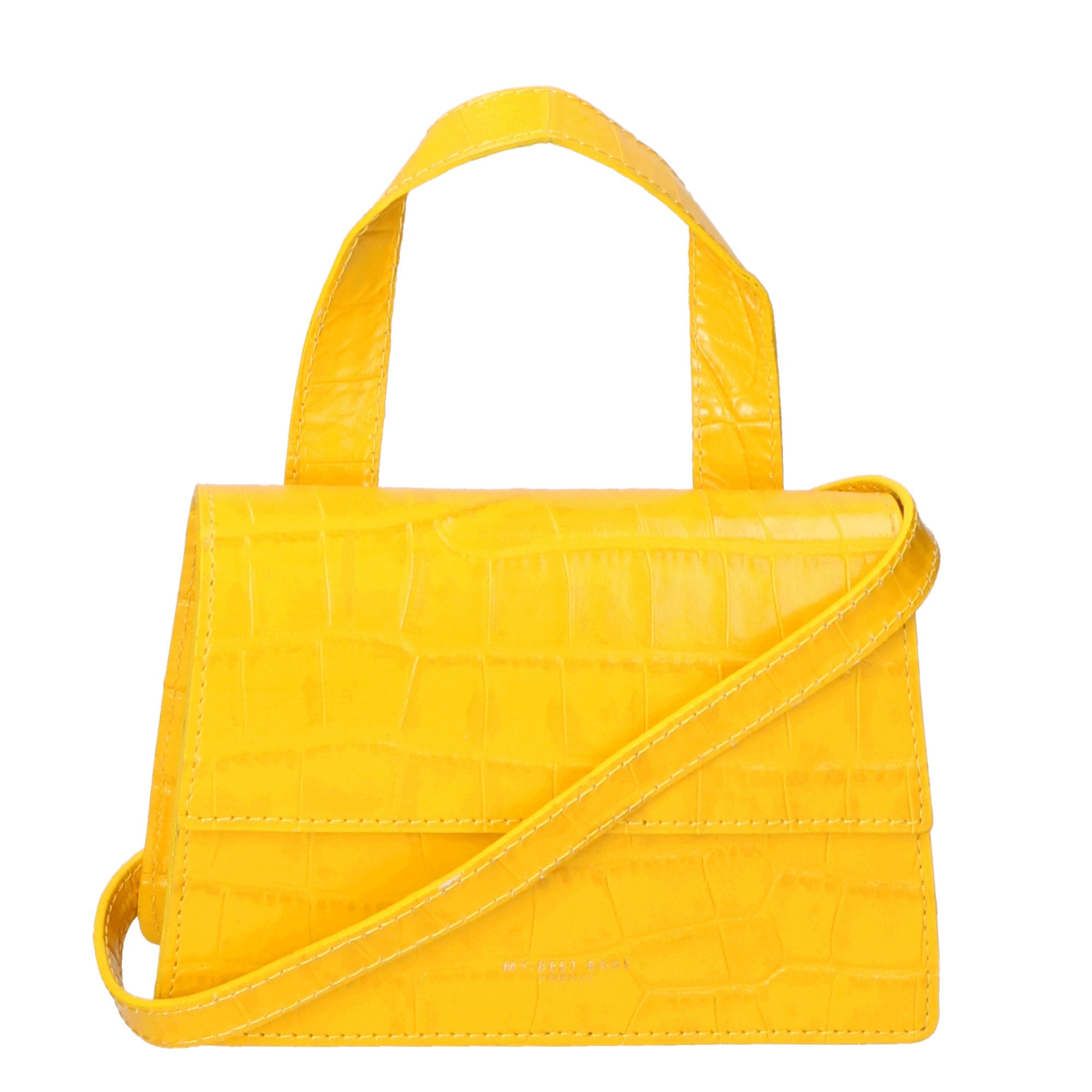 Borsa a mano da donna Pelle goffrata MYB-7036-SS-C04 GIALLO My Best Bag