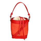 Borsa a secchiello da donna Misto pelle e tessuto MYB-05166-SS-534+S42 CORALLO My Best Bag