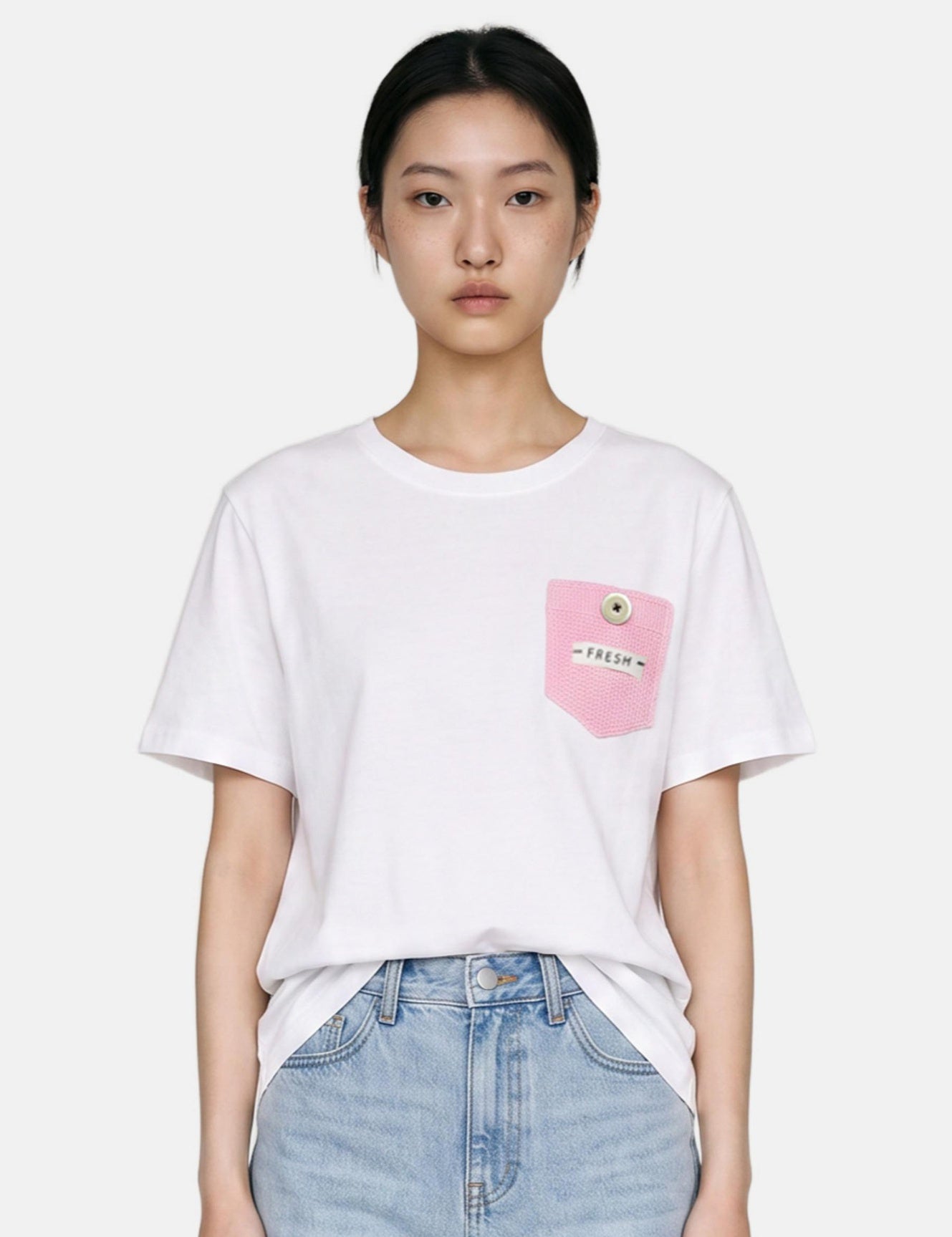 T-shirt in 83,4% Cotone 16,6% Poliammide Rosa