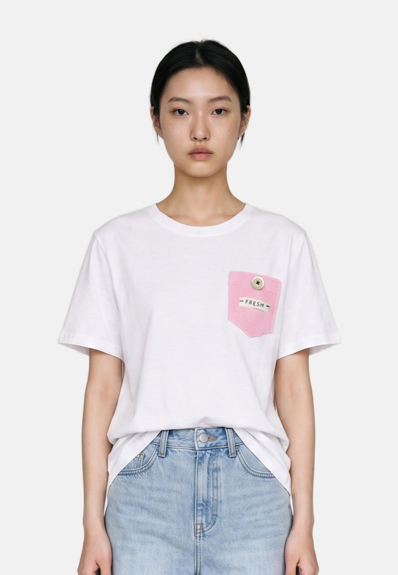 T-shirt in 83,4% Cotone 16,6% Poliammide Rosa