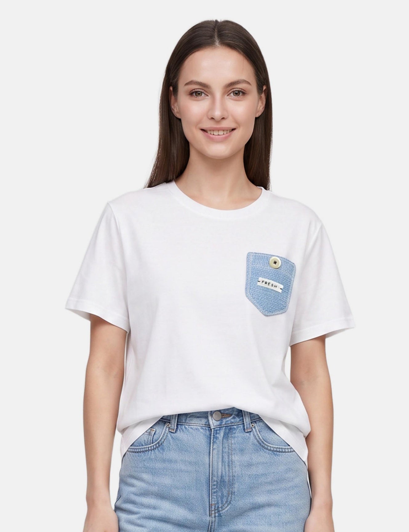 T-shirt in 83,4% Cotone 16,6% Poliammide Blu