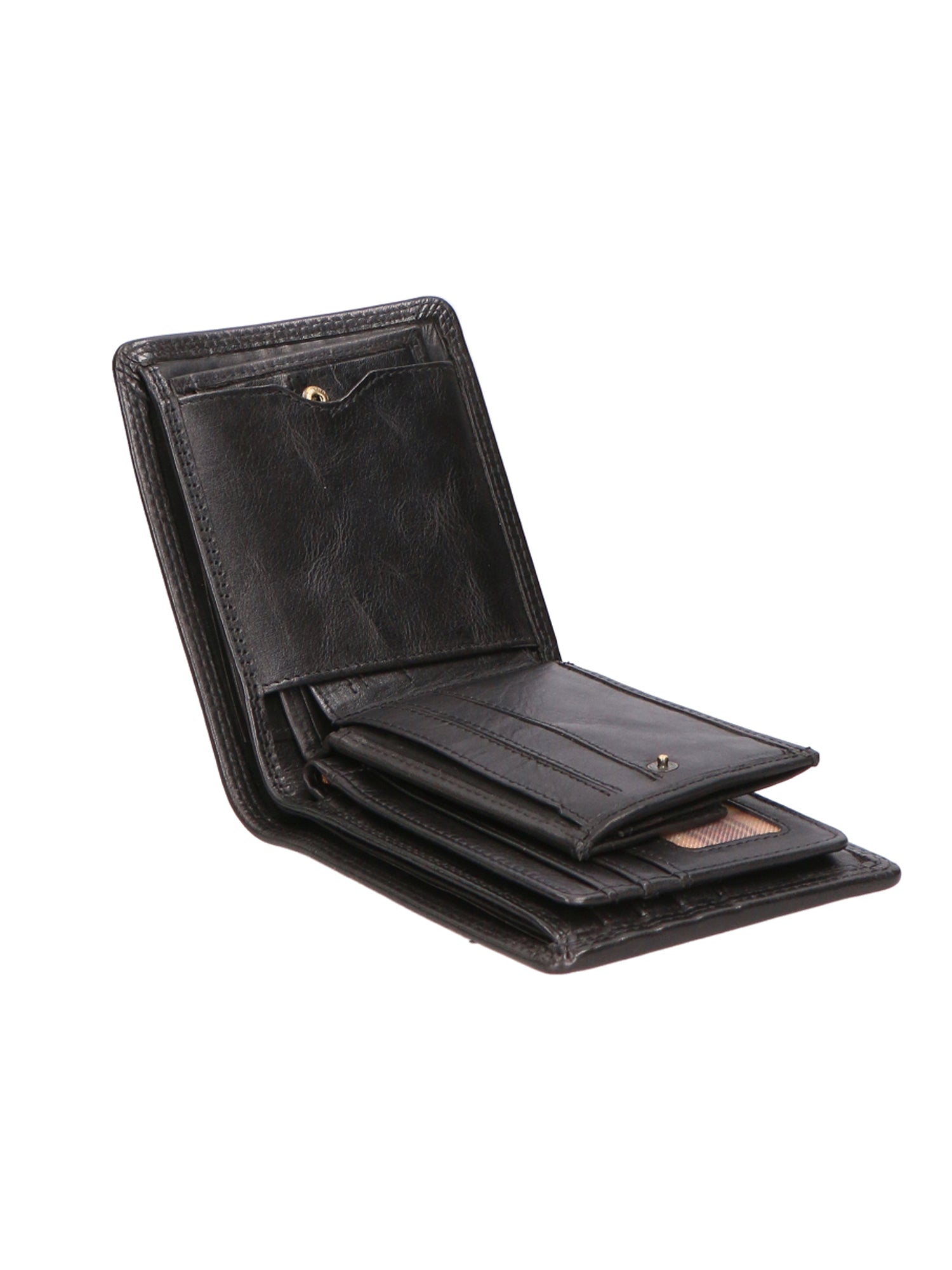 Portafoglio unisex in vera pelle Made in Italy SN1827747-BLACK Santini Firenze