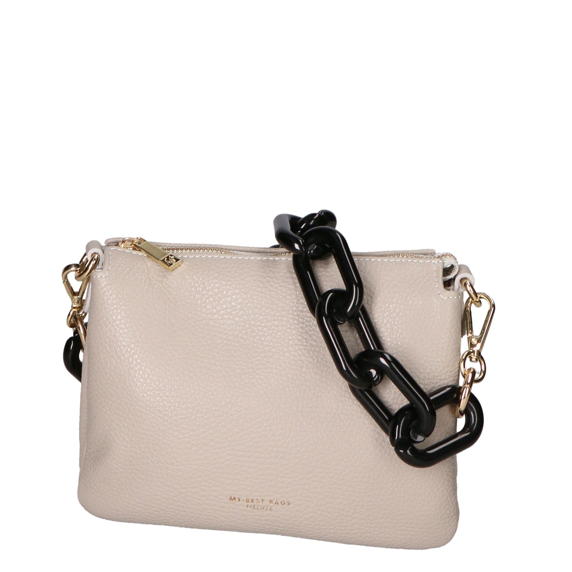 Borsa a tracolla da donna Vera pelle MYB-7024-SS-GRIGIO My Best Bag