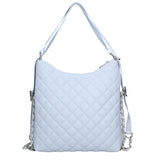 Women's shoulder bag convertible into a backpack in genuine leather Made in Italy 30x31x6 cm