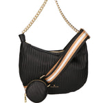 Zelia Nova Borsa a spalla da donna Vera pelle 03818-S28 NERO ORO Chiara Ferretti