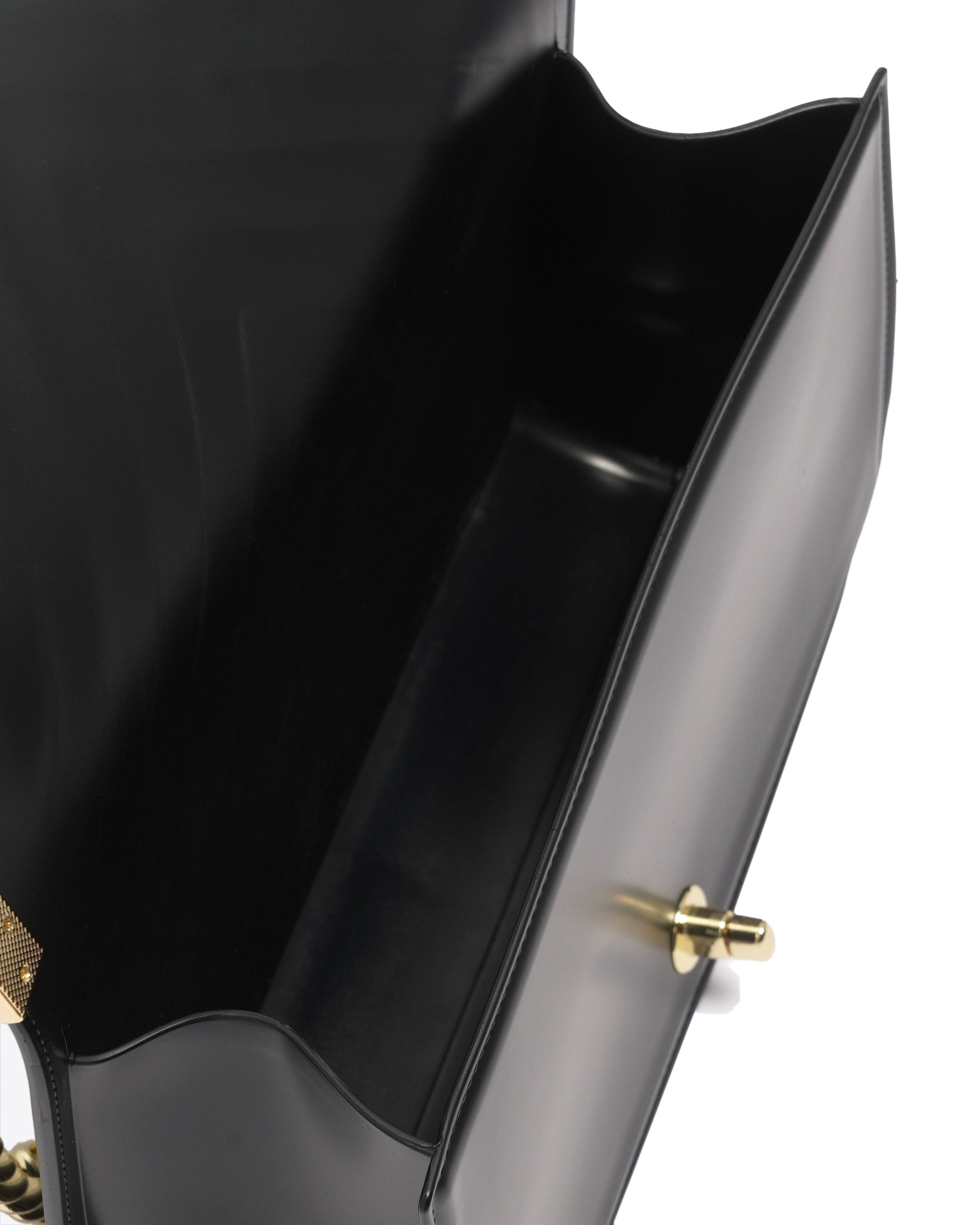 Borsa a mano da donna 100% PVC FLAT M-BLACK + LIGHT GOLD Marc Ellis