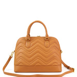 Borsa a mano da donna 100% pelle vegana PU GGB016CGN Gabriella G Firenze