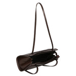 Edera Chic Borsa a spalla da donna Vera pelle 9120-TMORO DARK BROWN Gave Lux