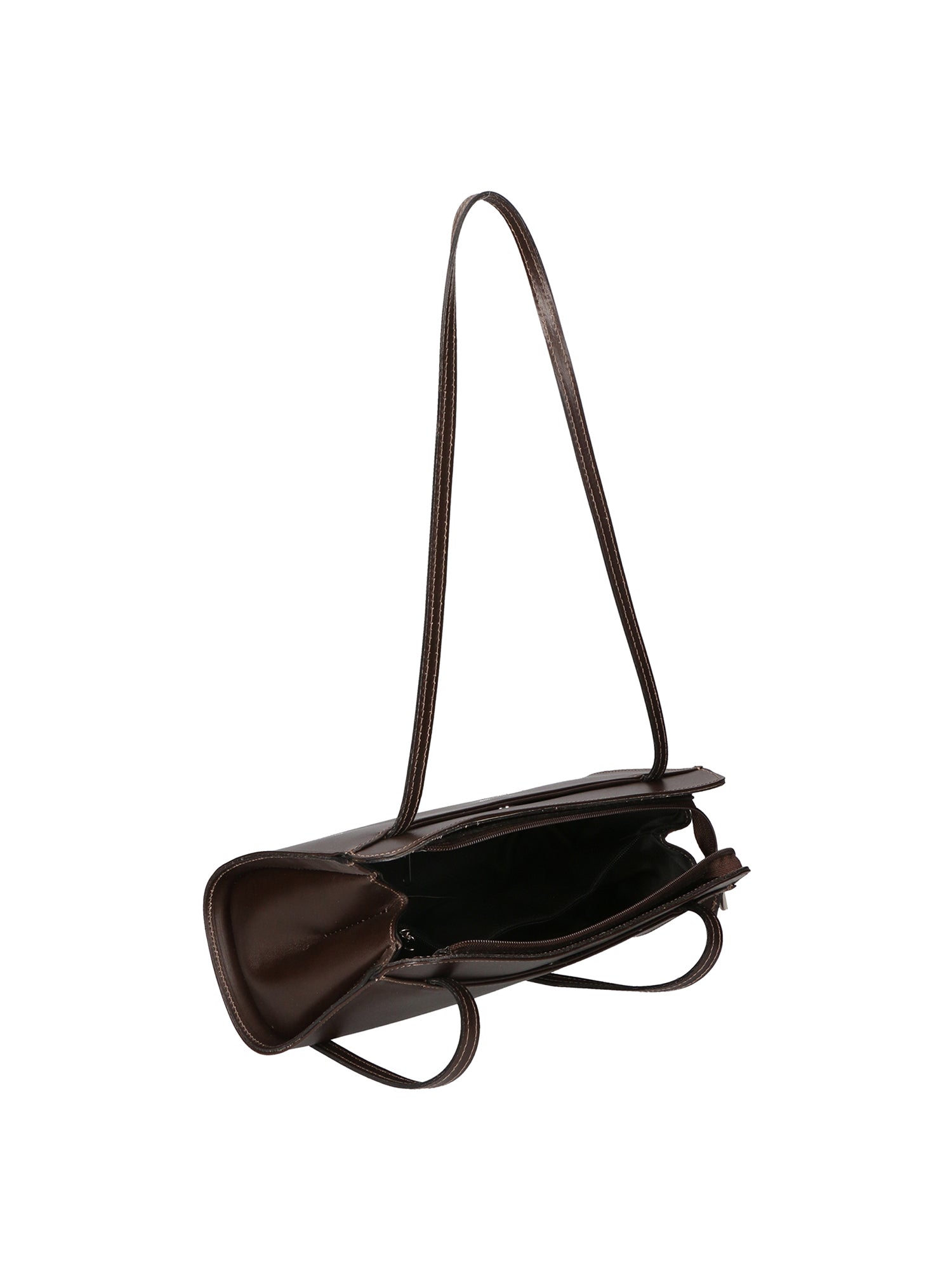 Edera Chic Borsa a spalla da donna Vera pelle 9120-TMORO DARK BROWN Gave Lux