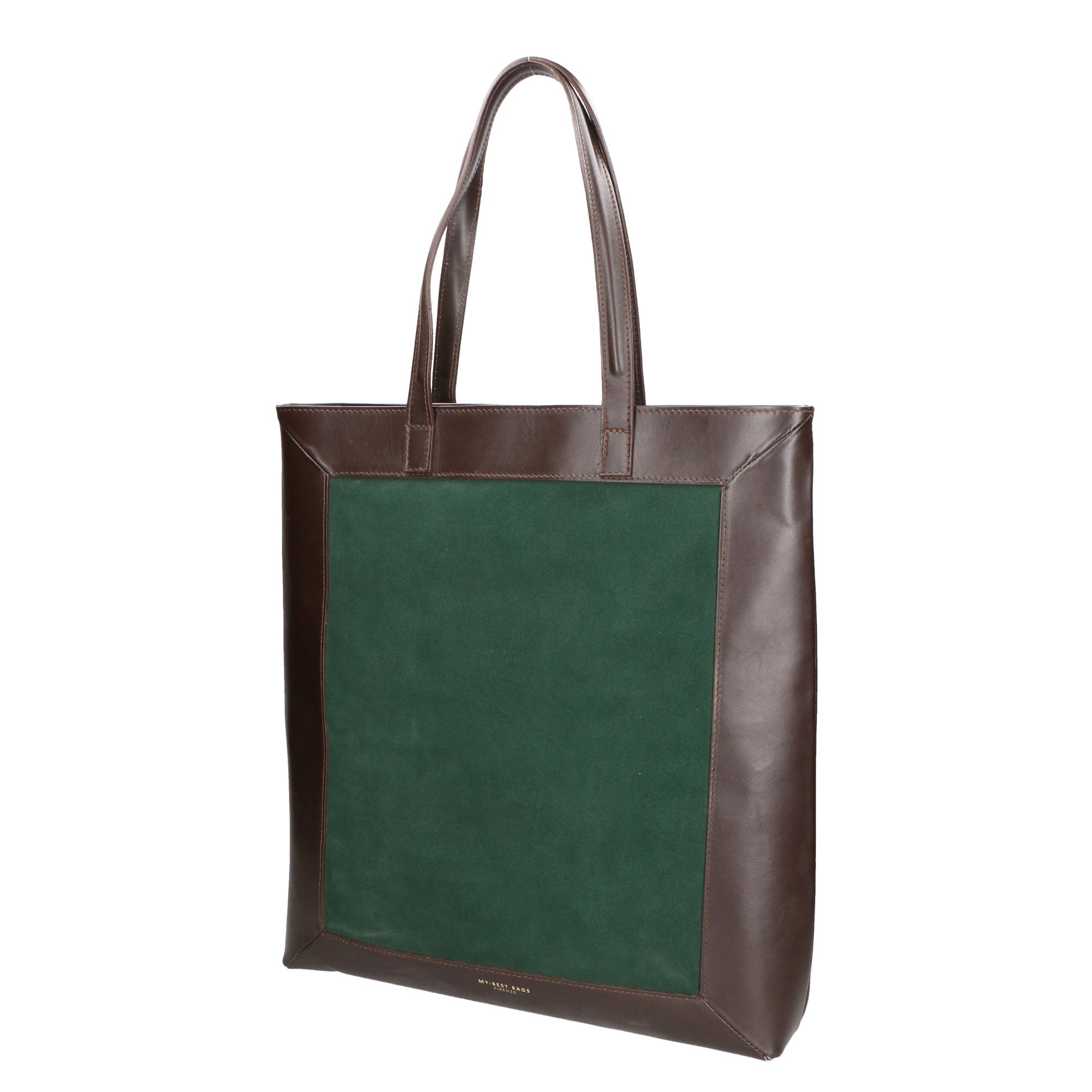 Borsa a mano da donna Pelle e Camoscio MYB-6023-FW-06058 VERDE My Best Bag
