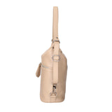 Women's White Convertible Shoulder Bag in Genuine Leather Made in Italy 30x26x9 cm