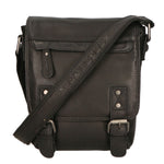 Borsa a tracolla da uomo 100% vera pelle HILB-3183-NERO Hill Burry