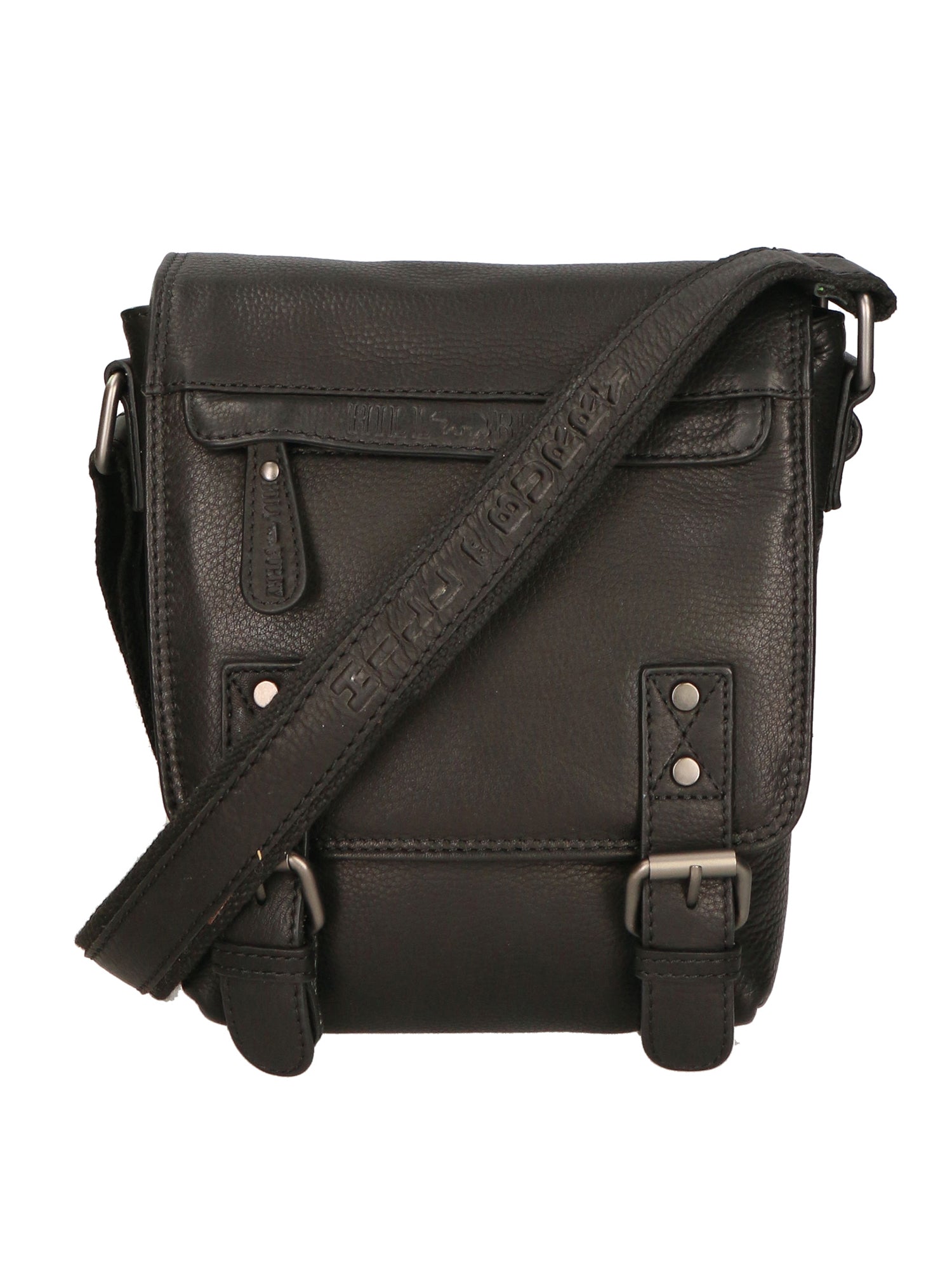 Borsa a tracolla da uomo 100% vera pelle HILB-3183-NERO Hill Burry