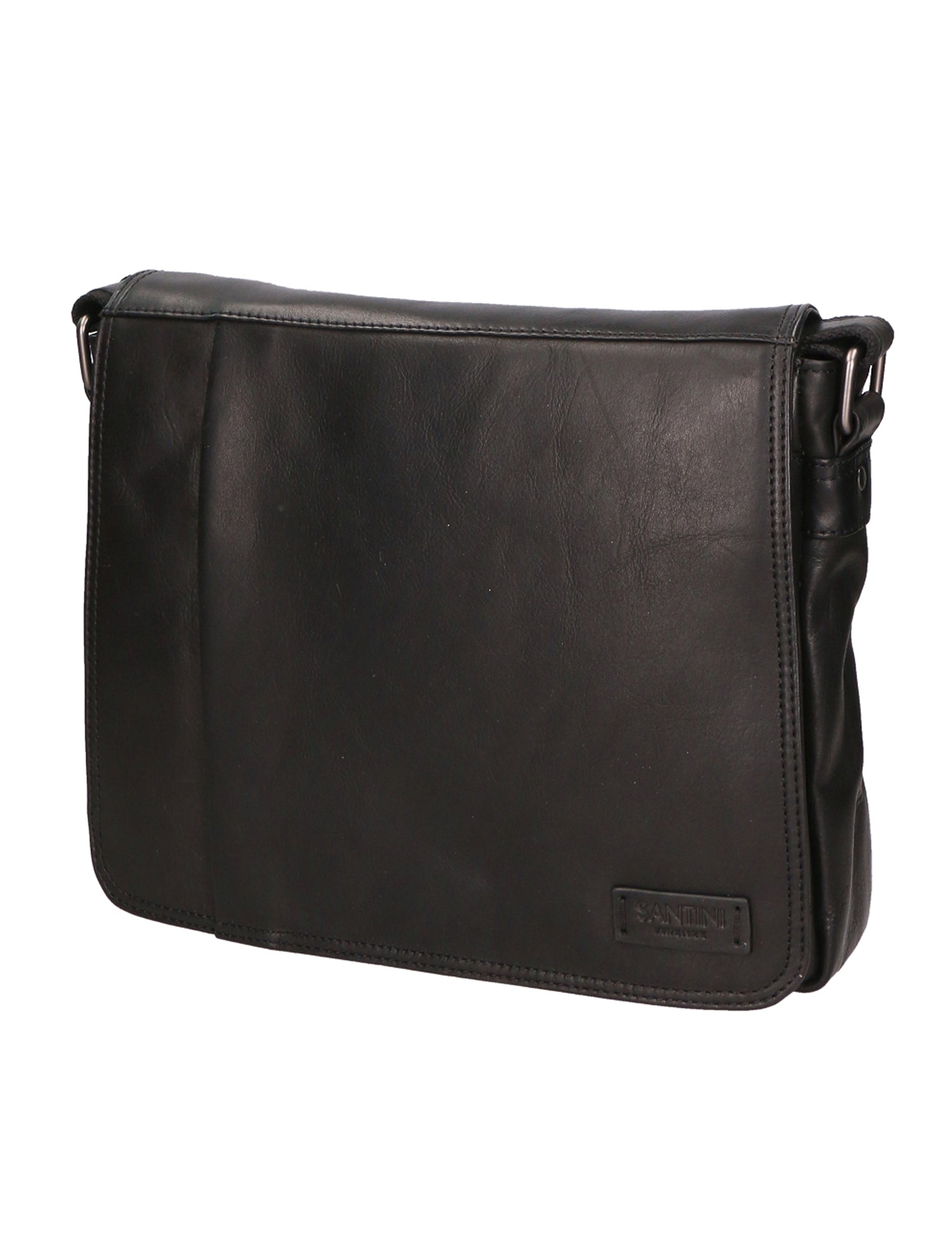 Borsa a tracolla unisex vera pelle 100% pelle SN5862247-BLACK Santini Firenze