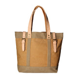 Maura Unisex Handbag in Canvas and Leather Fashion Bag 38x37x16 cm