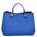 Amanda Borsa a mano da donna Vera pelle e paglia 05168-530 D22 BLUETTE Gave Lux