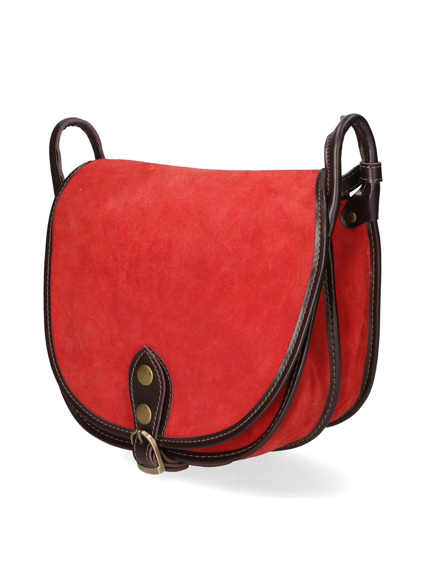 Brigitta Borsa a tracolla da donna Vera pelle 10026-ROSSO RED Gave Lux