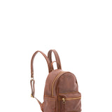 Zaino unisex in vera pelle 100% cotone 4460-MARRONE Alessia Firenze