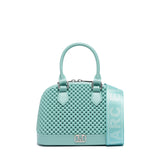 Borsa a mano da donna 100% Pvc FLAT XS BALL-VERDE ACQUA + SILVER Marc Ellis