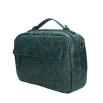 Vera Pelle 6542-PETROLIO Borsa a mano unisex Modello Avelon Gave Lux